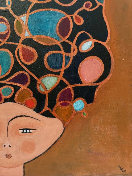 Mona Looping's headdress