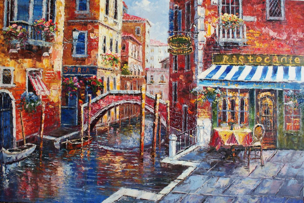 Venice 2. Canvas, oil. Size 90x60 cm by Thomas Wu