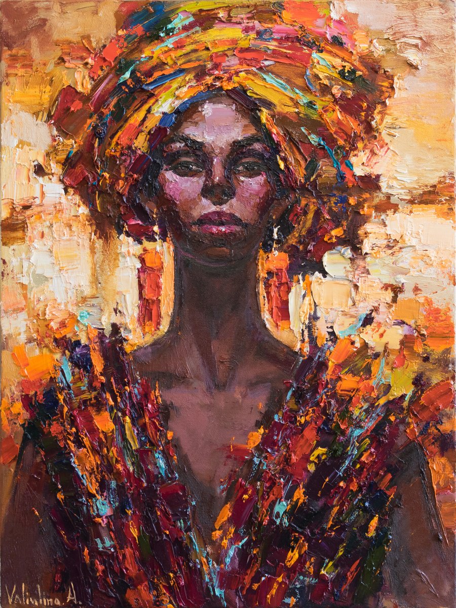 African Queen portrait by Anastasiia Valiulina
