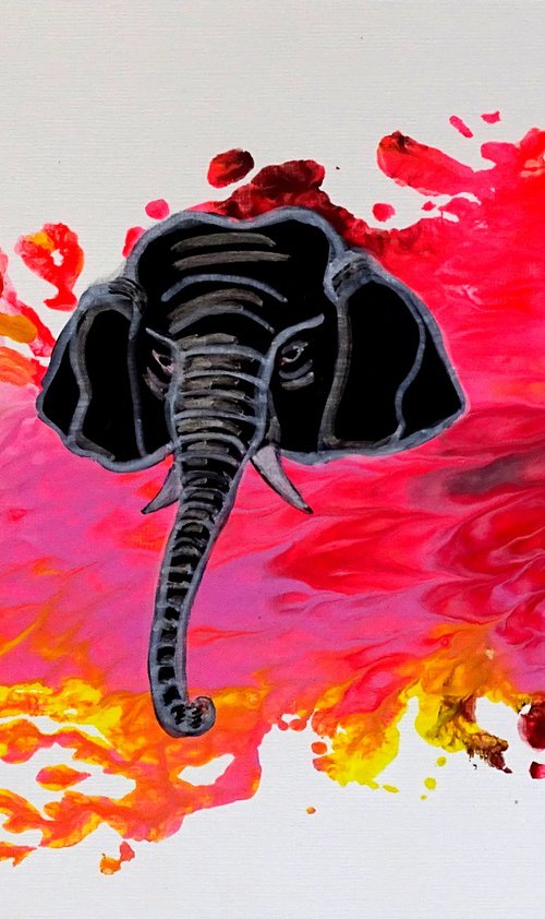 Elephant 3 pink by CB.