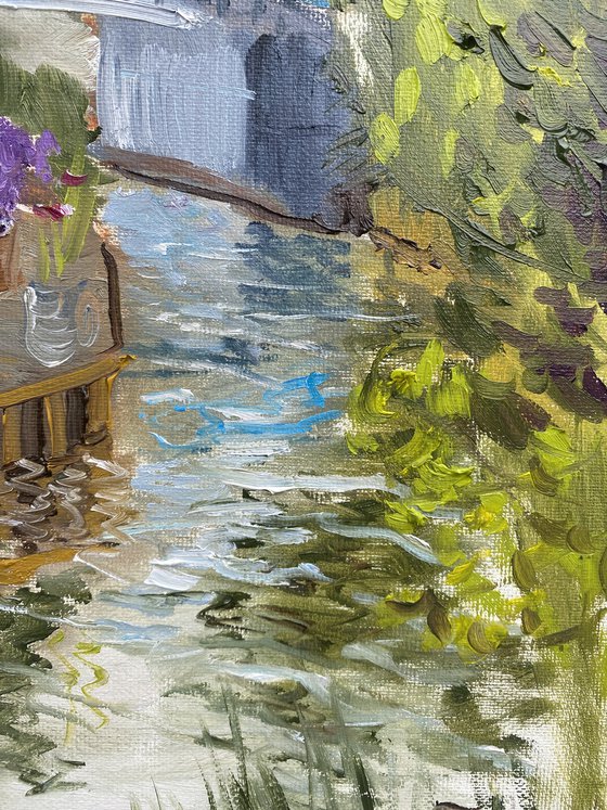 Canal in Dutch town