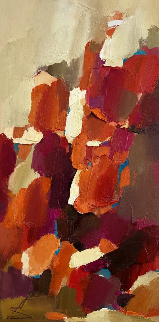 From Bottom to Top/ Oil abstract painting