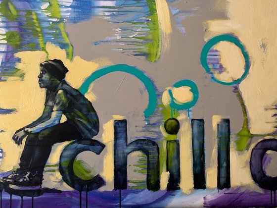Big painting - "Chill out" - Urban Art - Relax - Summer - Street - City