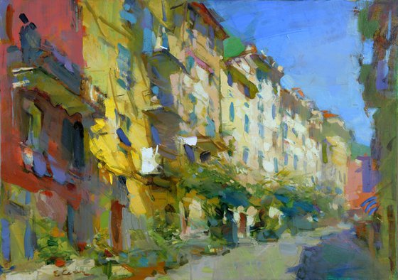 "Street in Riomaggiore"