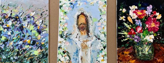 Miniature with flowers