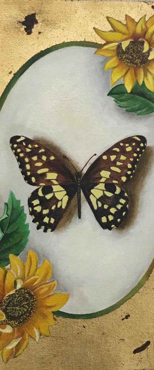 Butterfly on Gold by Priyanka Singh