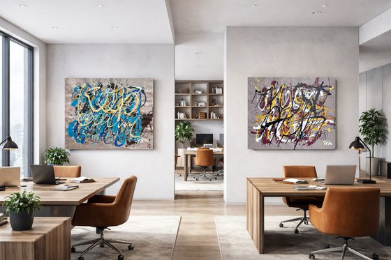 Workspace wall art - Diptych