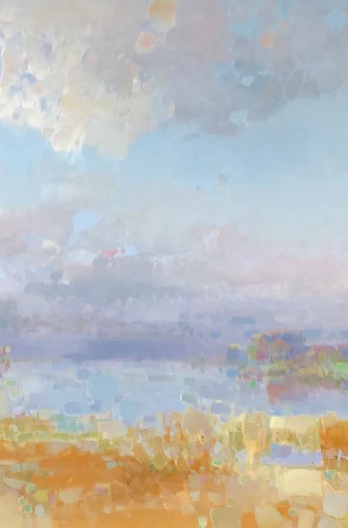 Sunshine, Landscape Original oil painting, One of a kind, Extra Large Size by Vahe Yeremyan