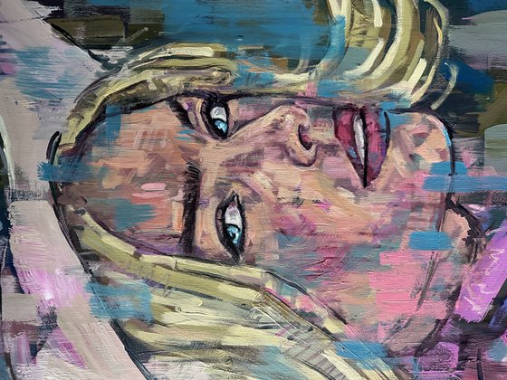 Barbie oil painting (rolled in a tube)
