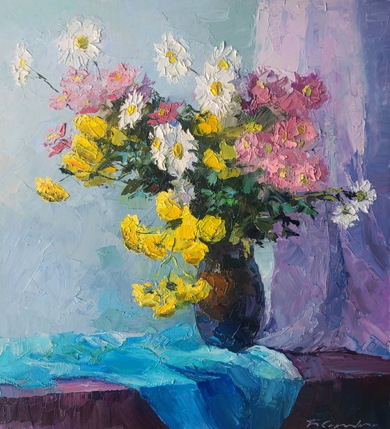 Autumn Flowers In A Vase