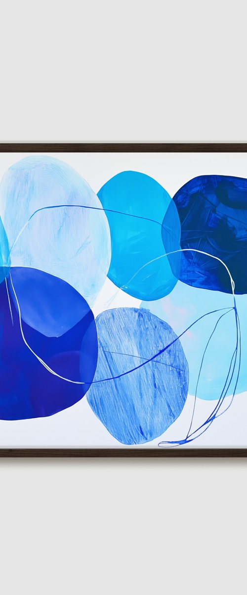 Minimalist Blue Abstract by Sasha Robinson