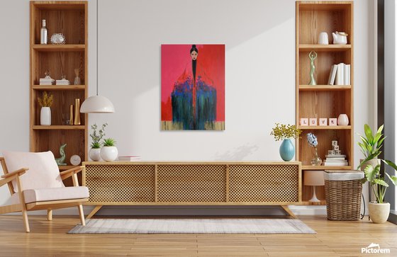 Girl With Flowers — V