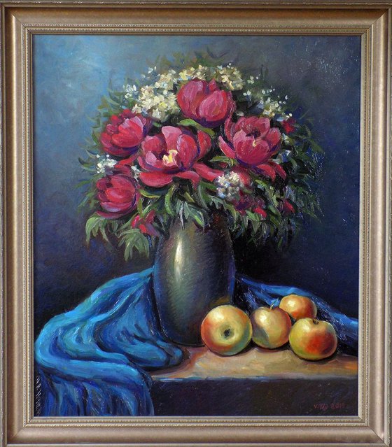 Still life with apples
