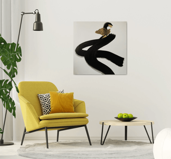 ” woman flying butterfly ”