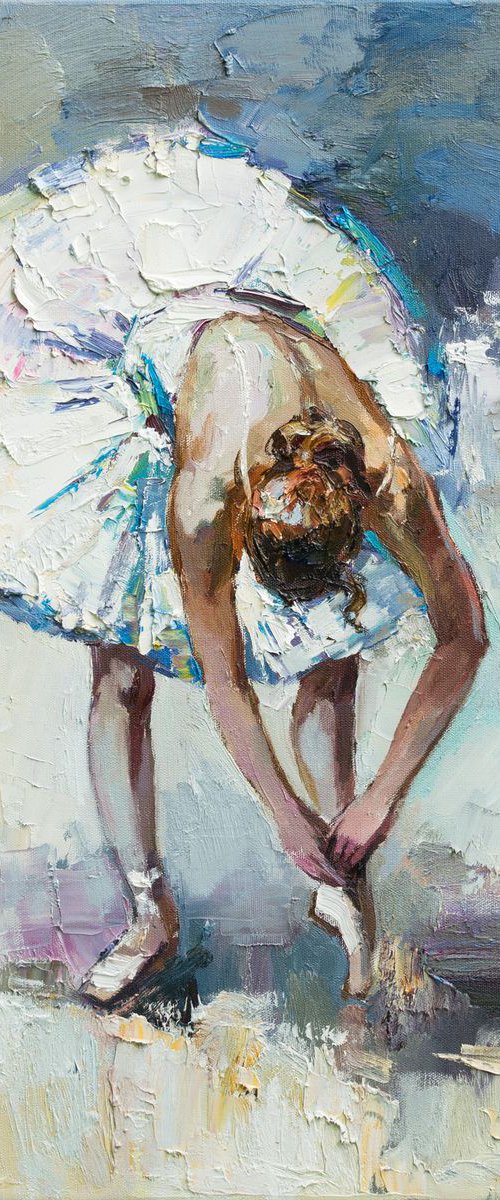 Ballerina - Original oil painting 50 x 70 cm by Anastasiia Valiulina