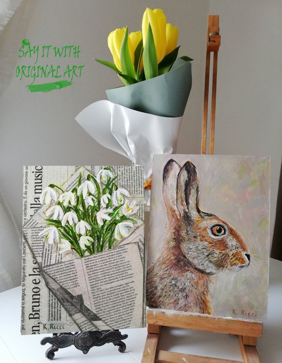 Snowdrops in Newspaper Bag