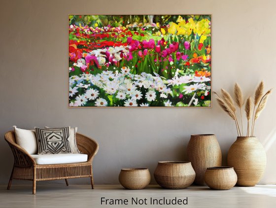 Forest Flowers - Large oil painting