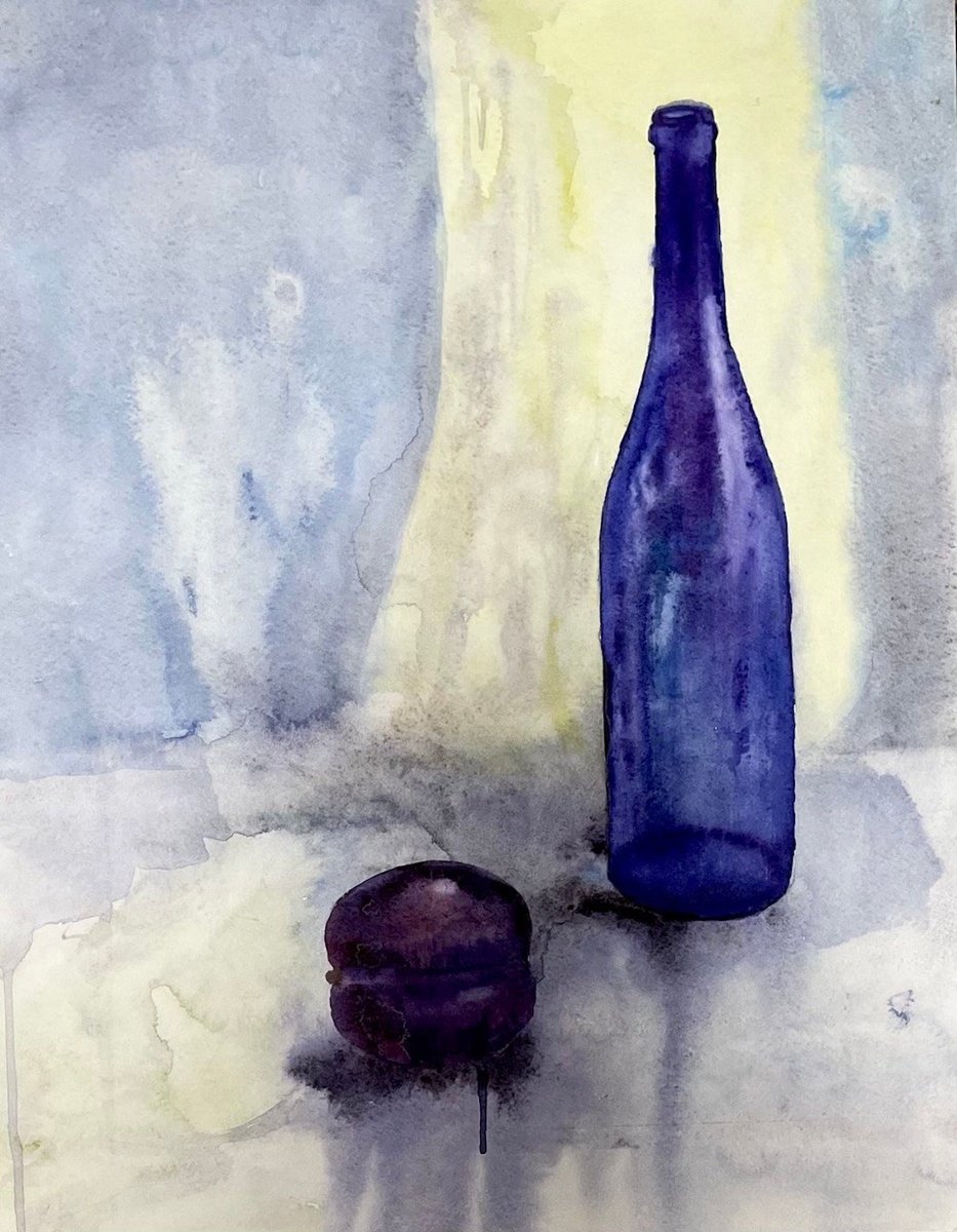 Plum & bottle by Hanna Denysenko