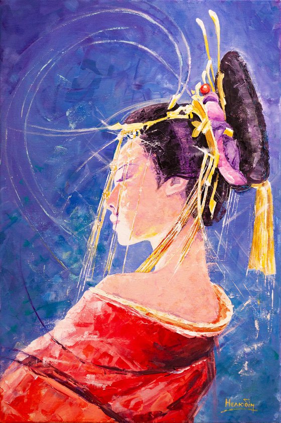 Woman in red