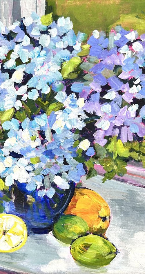 Hydrangeas and Citrus by Annette Wolters