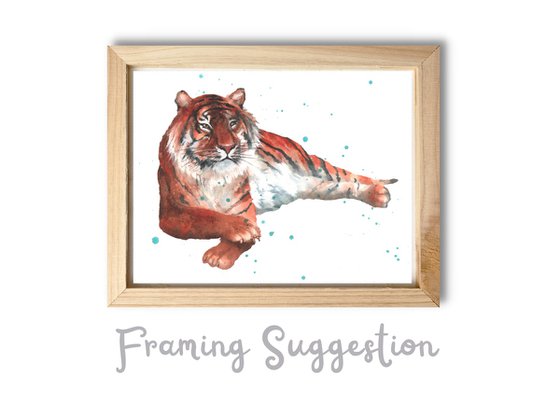 Toughlove Tigress - Original Watercolour Painting