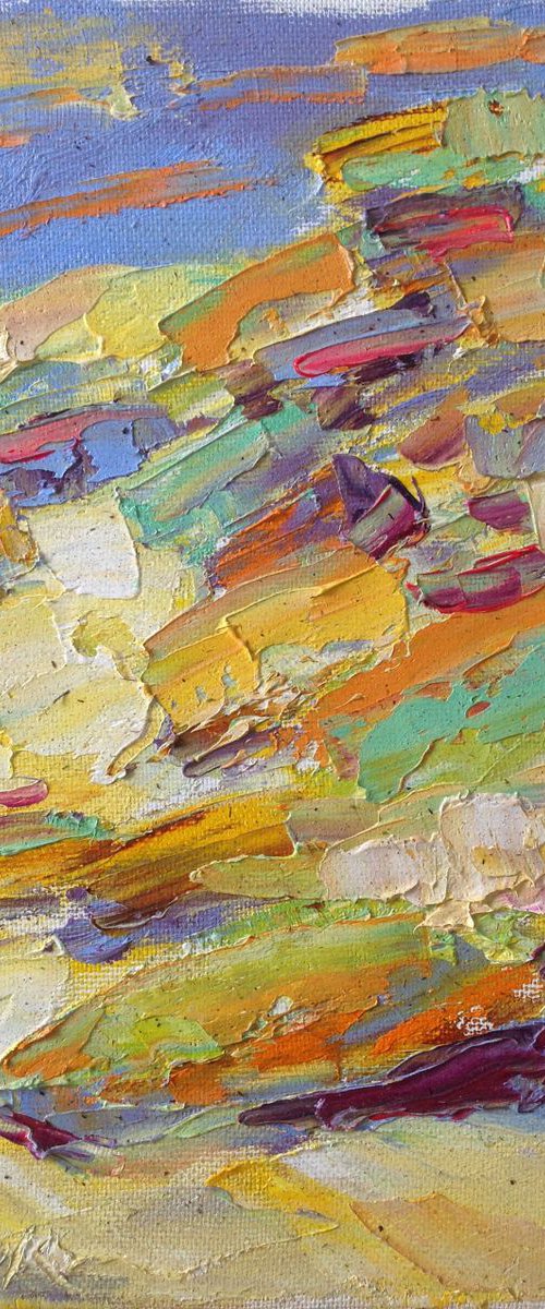 Abstract landscape. Original oil painting by Nataliia Nosyk