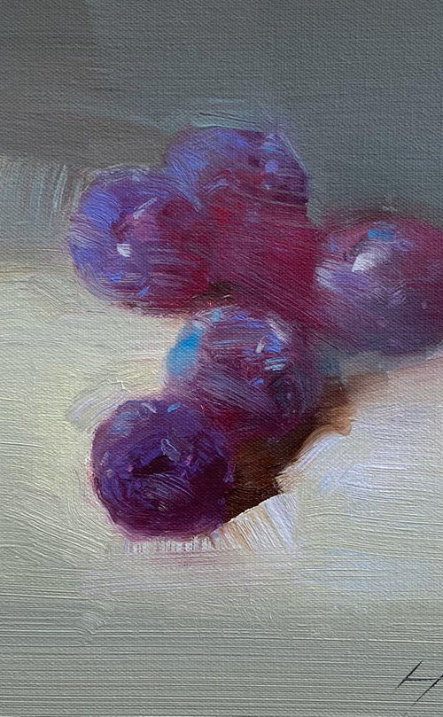 Plums, Original oil painting, Handmade artwork, One of a kind by Vahe Yeremyan