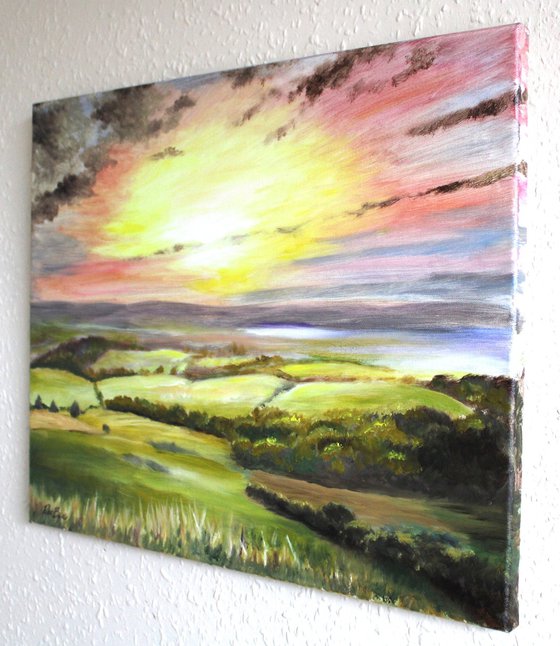 Sunset over the Downs