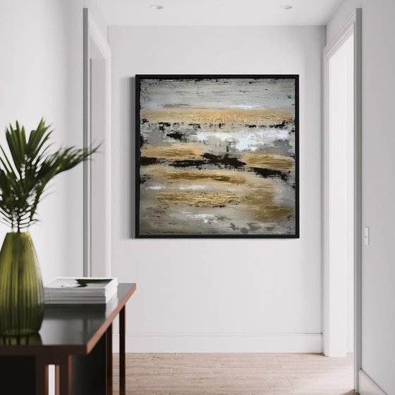 Cities Of Gold - Large Textured Abstract Seascape