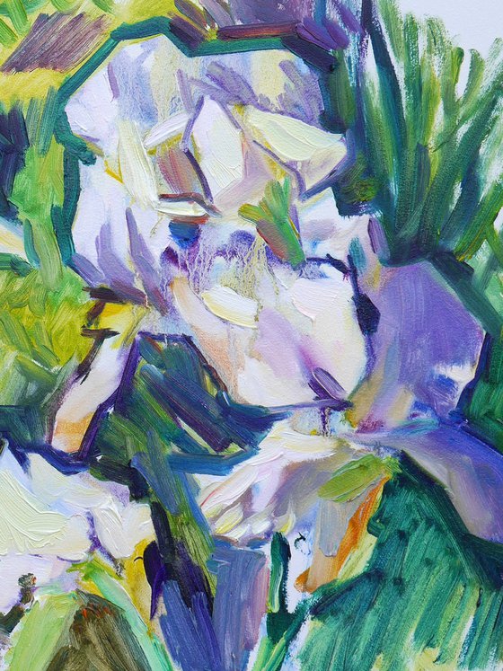 White Irises (plein air)