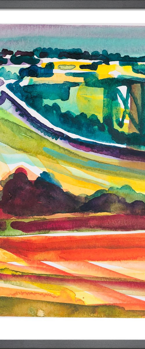 Abstract landscape, Provence by Annie Meier