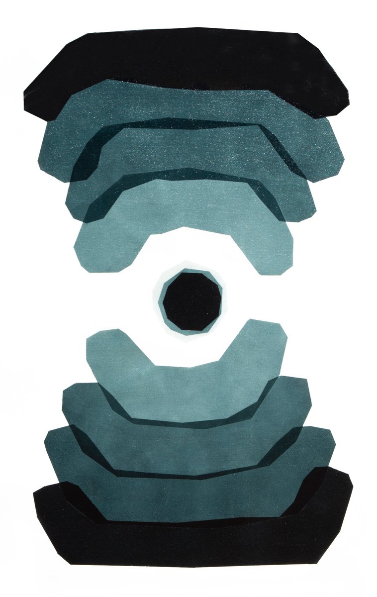 Abstract Acrylic Painting By Catia Goffinet, 21 X 35, The Force That Surrounds Us, Original Artwork