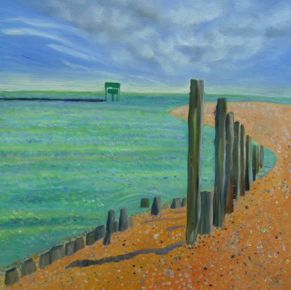 Groynes at Rye Harbour by Mary Stubberfield