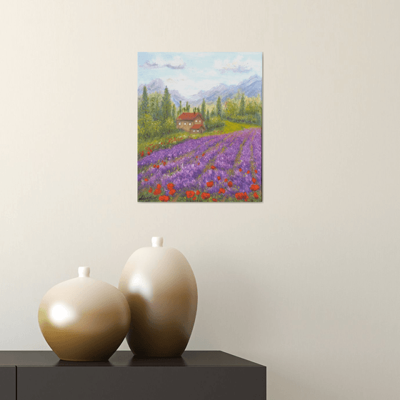 Lavender and poppies