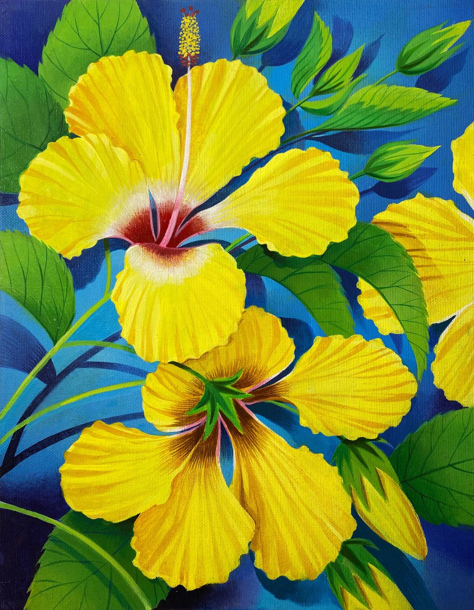 YELLOW HIBISCUS by Johnny Karwan