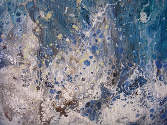 46.8" Seascape "Evening Waves" LARGE Painting  60 x 119 cm