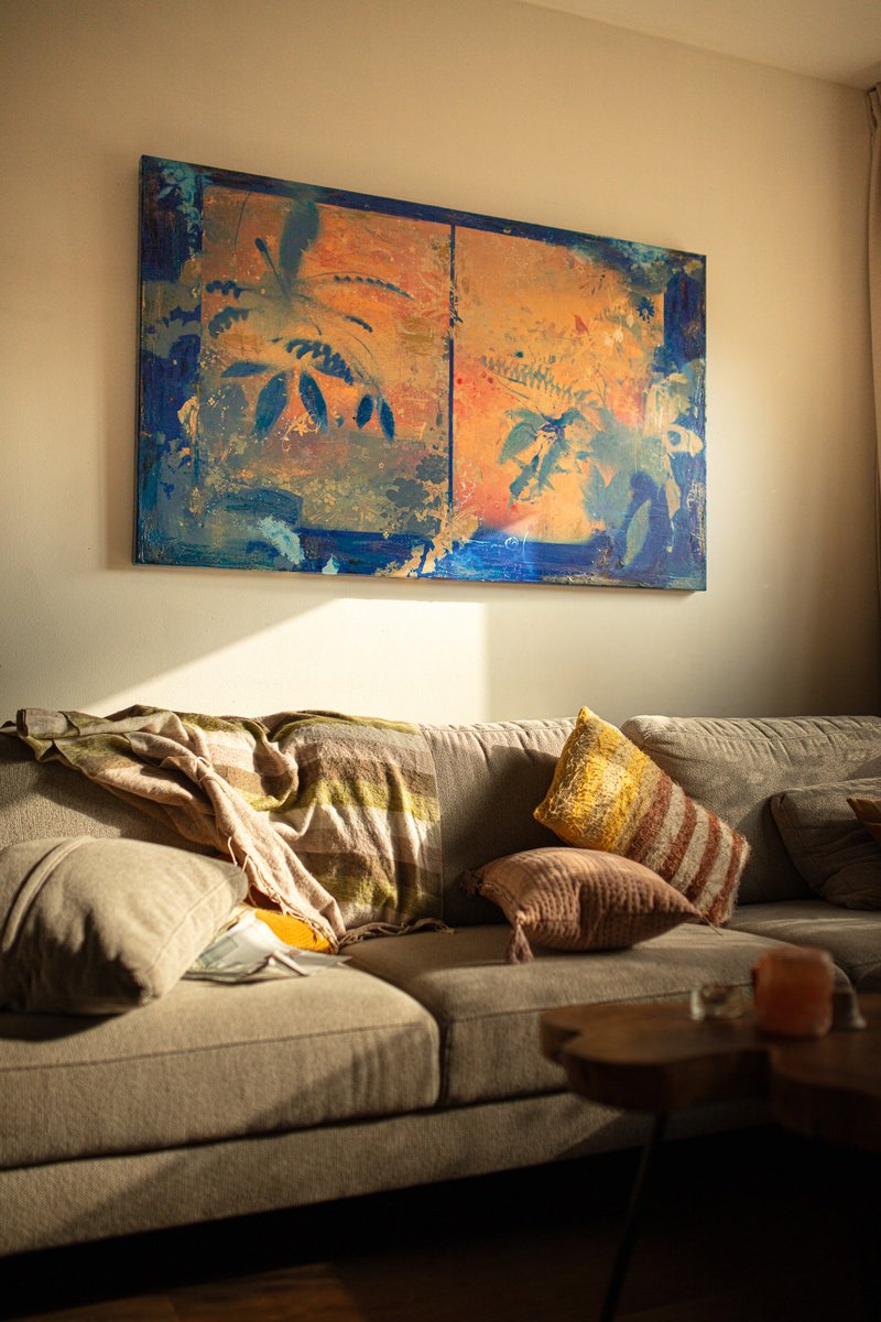 Botanical Painting By Teis Albers, 59 X 35", Natura2K, Original Artwork