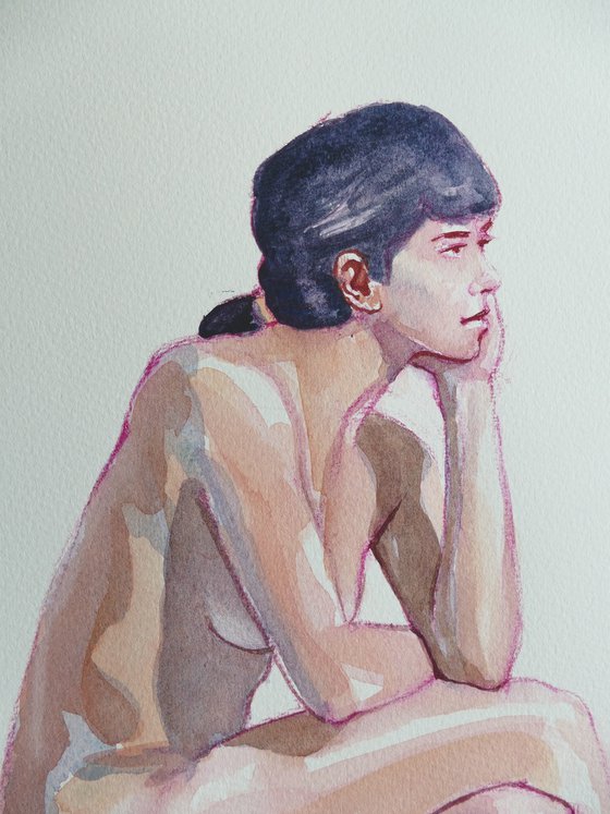 Seated female nude