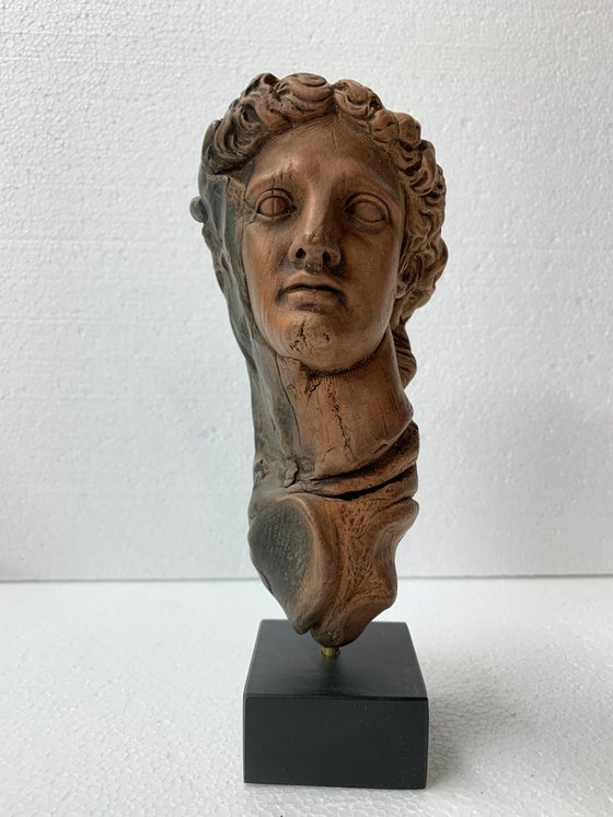 Apollo greek clay figure sculpture