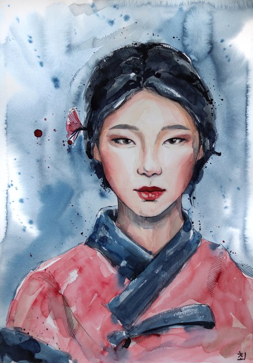 Girl in hanbok by Marina Ogai