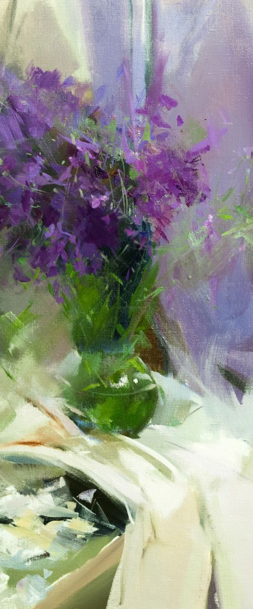Still Life Painting with Flowers by Yuri Pysar