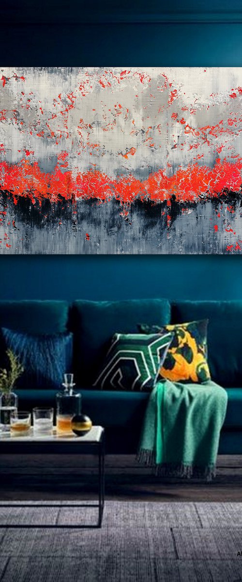 150x100cm. / abstract painting / Abstract 2111 by Alex Senchenko