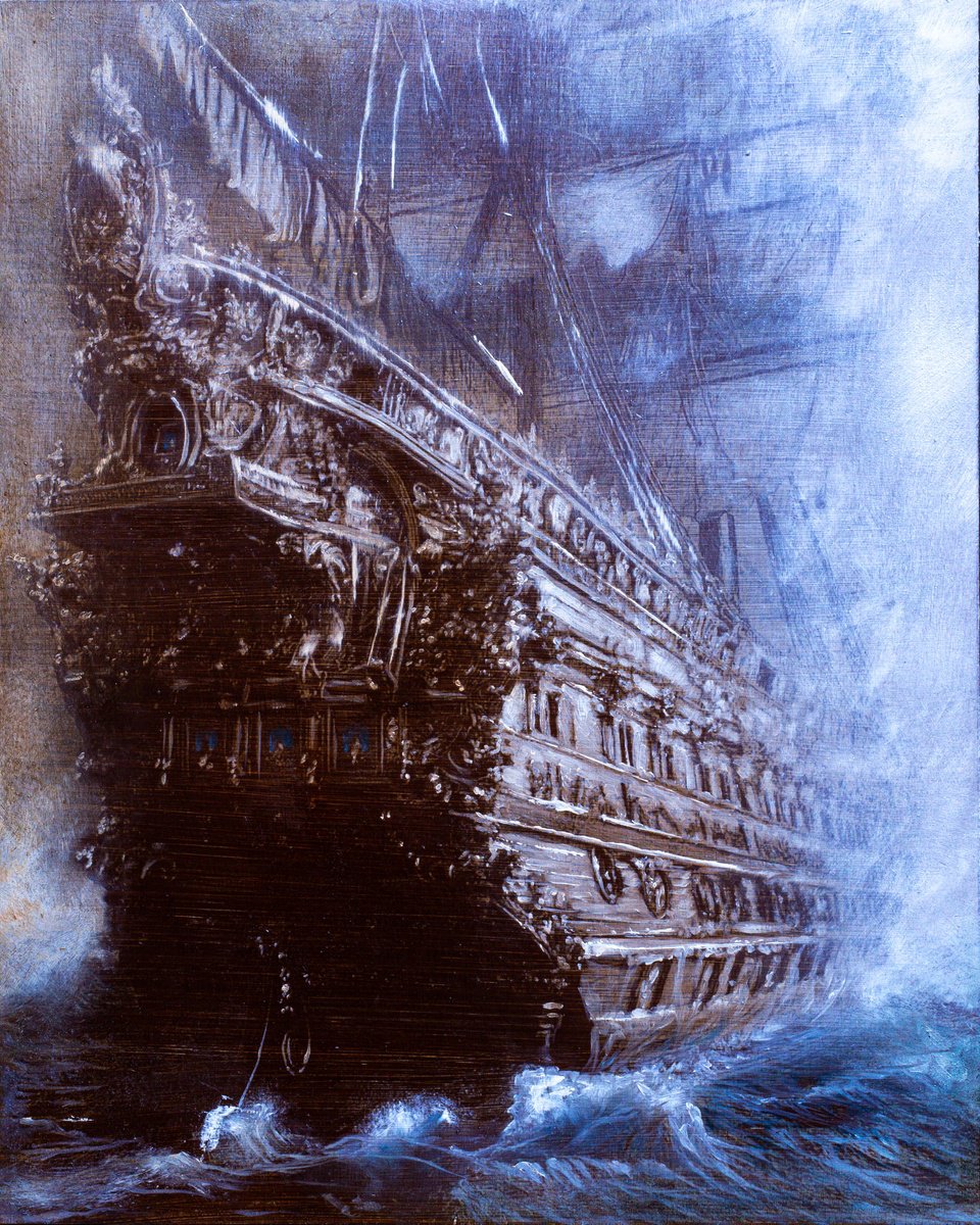Seascape with sailing ship 2 by Alexander Moldavanov