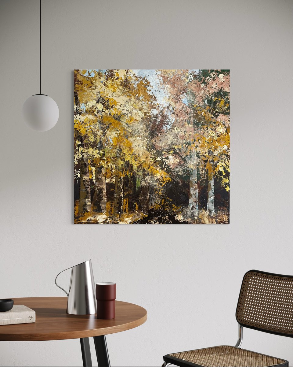 Woodland View By Belinda Reynell, 28 X 28, Artwork For Sale On Artfinder