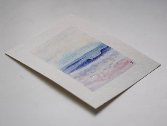 Miniature painting Ocean wave