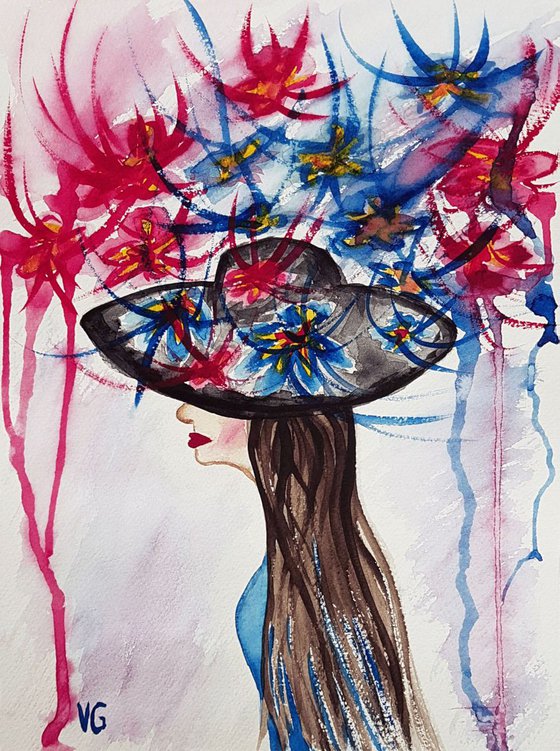 "Flowers on her mind" Floral Painting