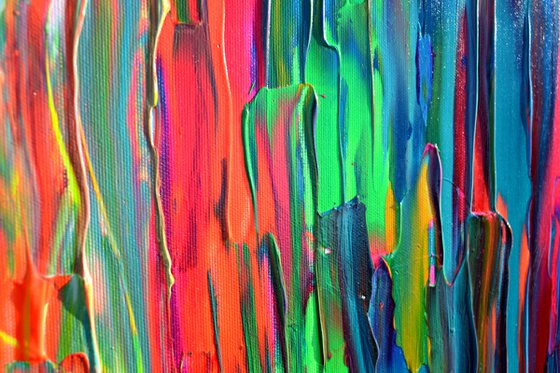 55x31.5'' Large Ready to Hang Abstract Painting - XXXL Huge Colourful Modern Abstract Big Painting, Large Colorful Painting - Ready to Hang, Hotel and Restaurant Wall Decoration, Happy Gypsy Dance