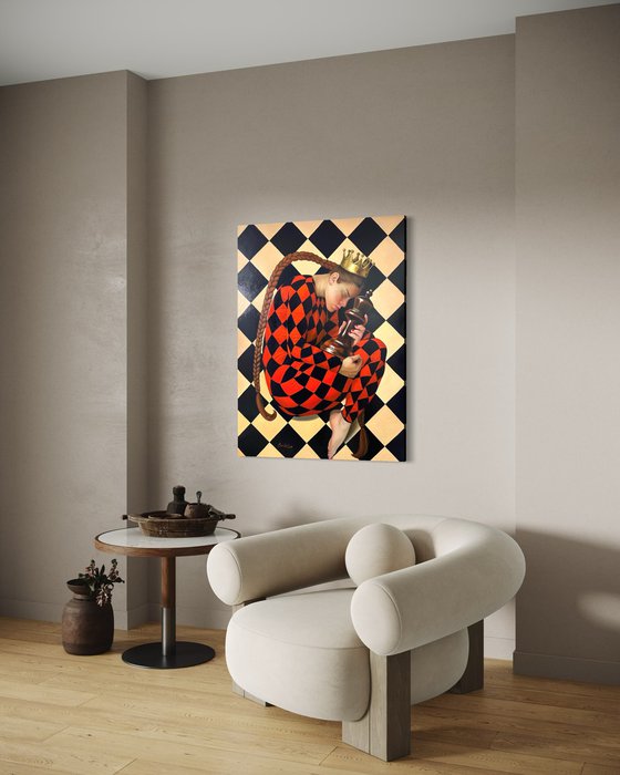 The Checkmate Original Oil Painting