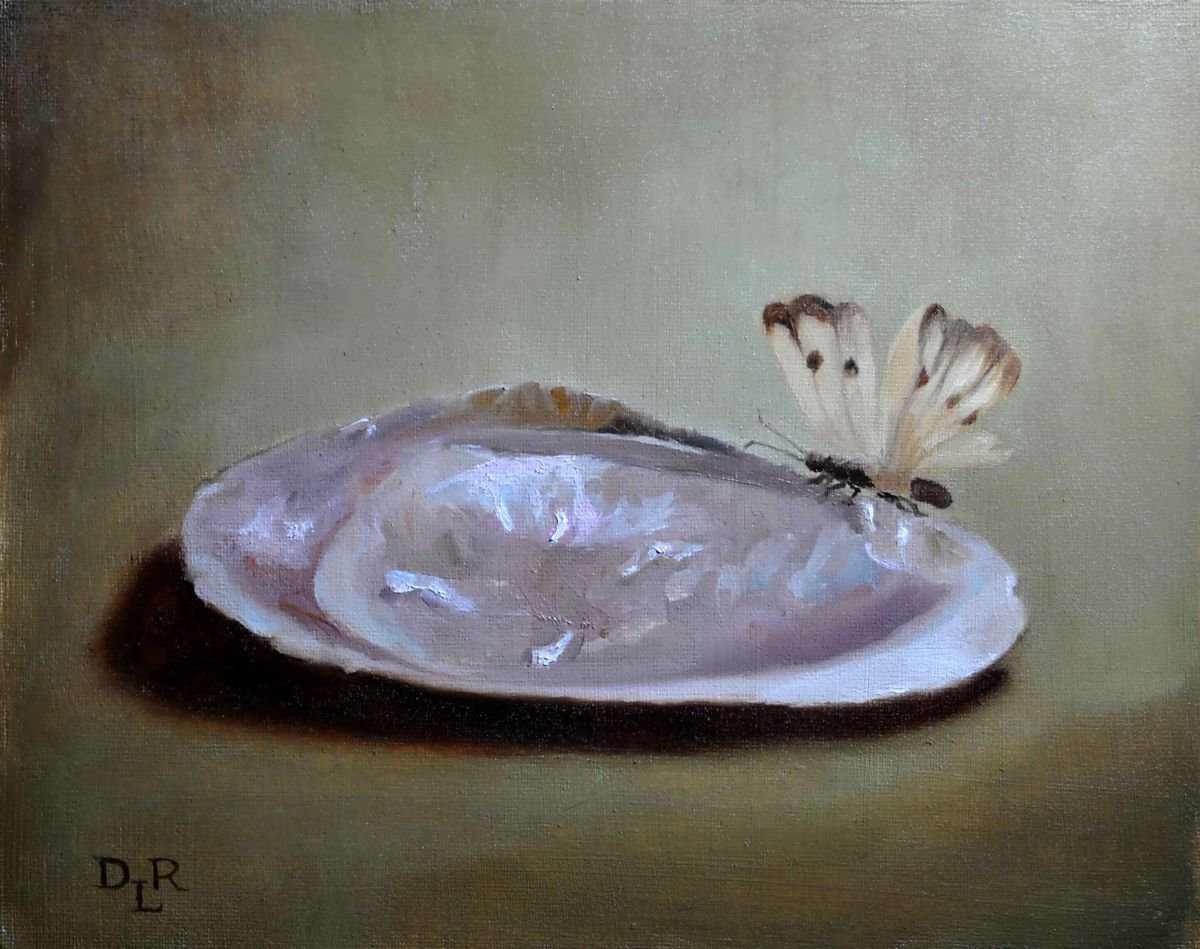 Photorealistic Still Life Oil Painting By Daniela Roughsedge, 9 X 7, A Quiet Moment, Original Artwork