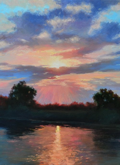 Orange sunset by Ruslan Kiprych